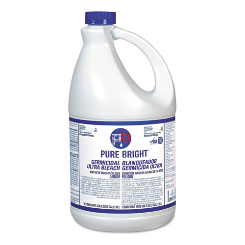 PURE BRIGHT LIQUID BLEACH, 1 GALLON BOTTLE - 6/CASE