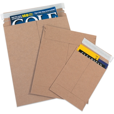 7 x 9" Kraft Self-Seal Flat Mailers - 100/Case