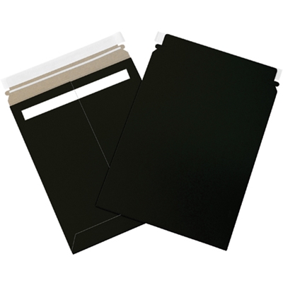 13 x 18" Black Self-Seal Flat Mailers - 100/Case