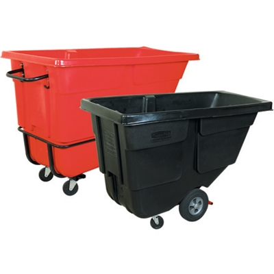 Rubbermaid® 1/2 Cubic Yard - Black Utility Grade Tilt Truck - 1/Each