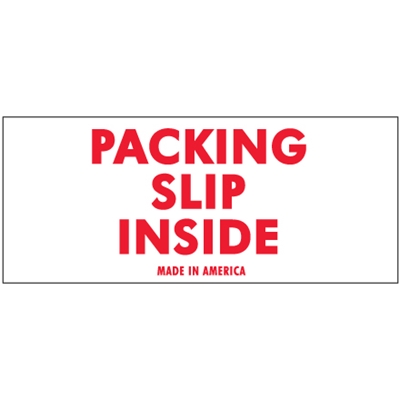 2 x 4" - "Packing Slip Inside" Labels - 500/Roll