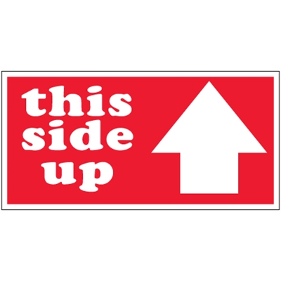 3 x 6" - "This Side Up" Arrow Labels - 500/Roll