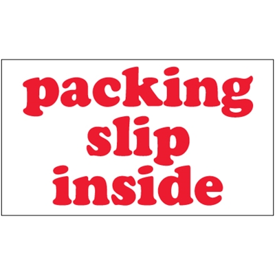 3 x 5" - "Packing Slip Inside" Labels - 500/Roll