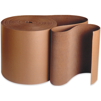 12" x 250' - A Flute Kraft Singleface Corrugated Roll - 1/Roll