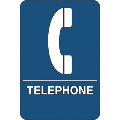 "Telephone" ADA Compliant Plastic Sign - 1/Each