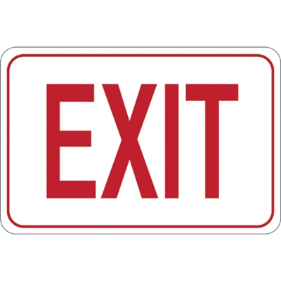 "EXIT" 7 x 10" Facility Sign - 1/Each