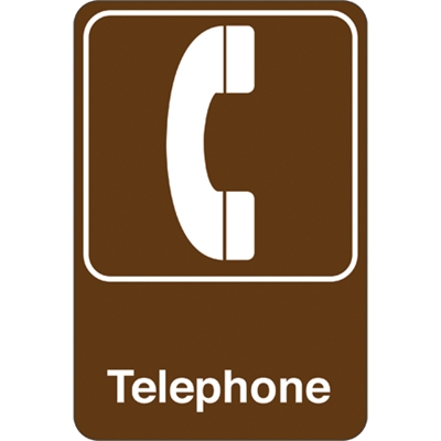 "Telephone" 9 x 6" Facility Sign - 1/Each