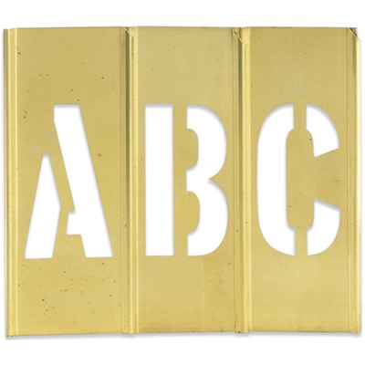 1" Letter/Number Brass Stencils - 45/Case