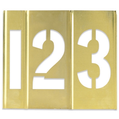 1" Number Only Brass Stencils - 15/Case