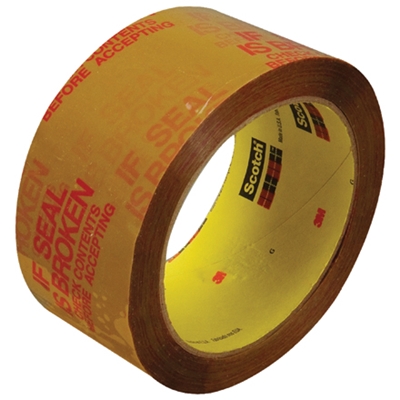 2" x 55 yds. Tan (6 Pack) 3M 3732 Pre-Printed Carton Sealing Tape - 6/Case