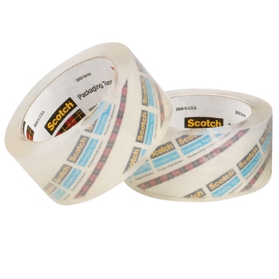 2" x 55 yds. Crystal Clear 3M 3850 Tape - 12/Case