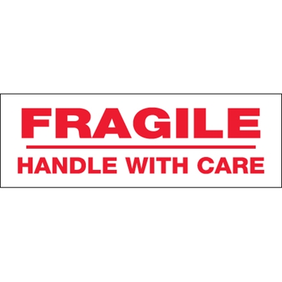 2" x 55 yds. - "Fragile Handle With Care" (18 Pack) Tape Logic® Pre-Printed Carton Sealing Tape - 18/Case