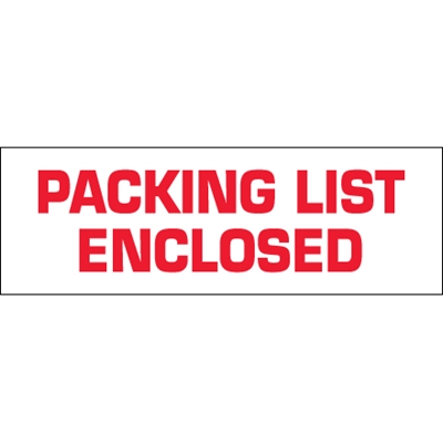 2" x 55 yds. - "Packing List Enclosed" (18 Pack) Tape Logic® Pre-Printed Carton Sealing Tape - 18/Case