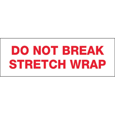 2" x 55 yds. - "Do Not Break Stretch Wrap" (18 Pack) Tape Logic® Pre-Printed Carton Sealing Tape - 18/Case