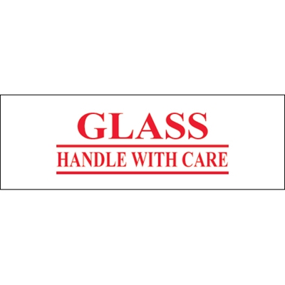 2" x 55 yds. - "Glass - Handle With Care" (18 Pack) Tape Logic® Pre-Printed Carton Sealing Tape - 18/Case