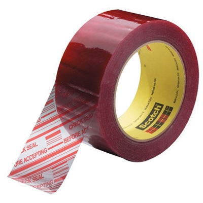 2" x 110 yds. Clear (6 Pack) 3M 3779 Pre-Printed Carton Sealing Tape - 6/Case