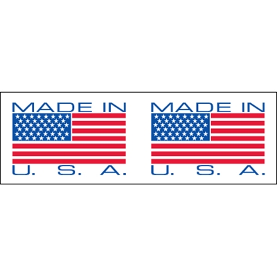 2" x 110 yds. - "Made In USA" (18 Pack) Pre-Printed Carton Sealing Tape - 18/Case