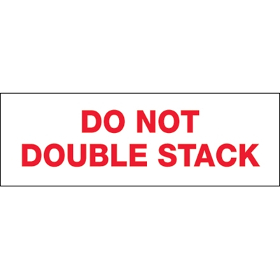 2" x 110 yds. - "Do Not Double Stack..." (18 Pack) Tape Logic® Pre-Printed Carton Sealing Tape - 18/Case