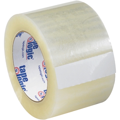 3" x 110 yds. Clear Tape Logic® #126 Quiet Carton Sealing Tape - 24/Case