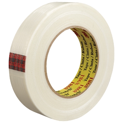 1/2" x 60 yds. (12 Pack) 3M 8981 Strapping Tape - 12/Case