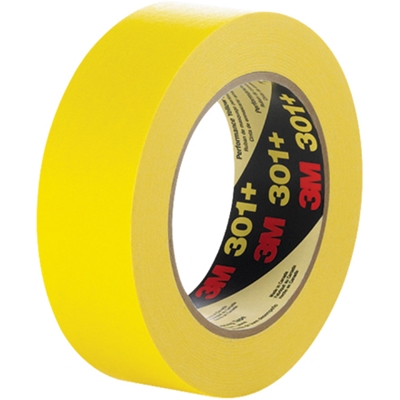 1/2" x 60 yds. (12 Pack) 3M 301+ Masking Tape - 12/Case