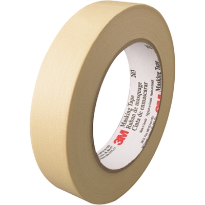 3/4" x 60 yds. (12 Pack) 3M 203 Masking Tape - 12/Case