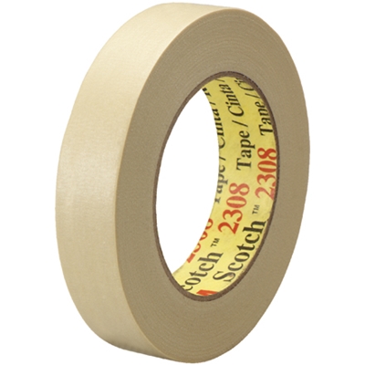 3/4" x 60 yds. (12 Pack) 3M 2308 Masking Tape - 12/Case