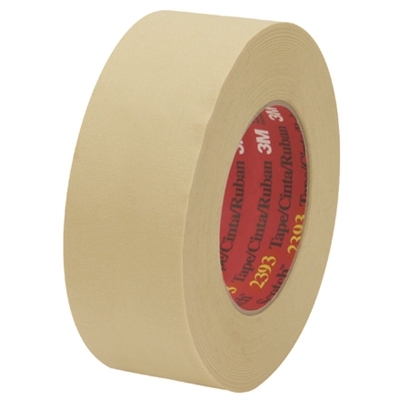 1" x 60 yds. (6 Pack) 3M 2393 Masking Tape - 6/Case