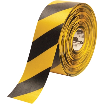 4" x 100' Yellow/Black Mighty Line