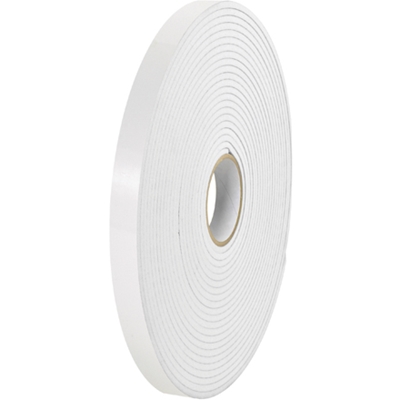 1/2" x 72 yds. (1/32" White) Tape Logic® Removable Double Sided Foam Tape - 24/Case