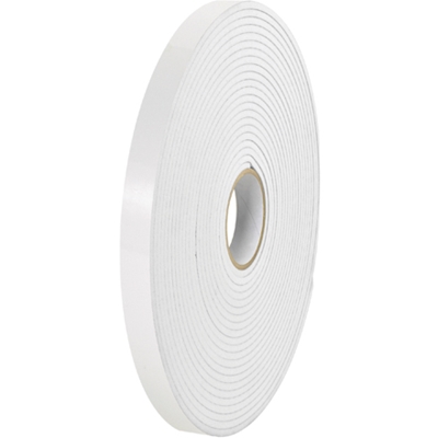 3/4" x 36 yds. (1/16" White) (2 Pack) Tape Logic® Removable Double Sided Foam Tape - 2/Case