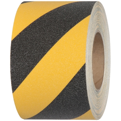 1" x 60' Black/Yellow Striped Heavy-Duty Tape Logic® Anti-Slip Tape - 1/Case