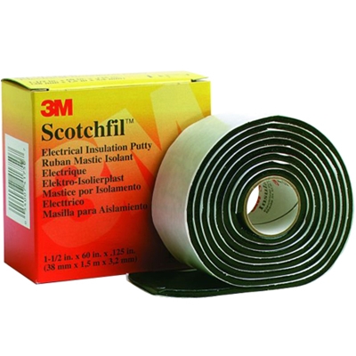 1 1/2" x 5' Black (4 Pack) 3M Scotchfil