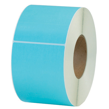 4 x 6" Light Blue Thermal Transfer Labels - 4/Case