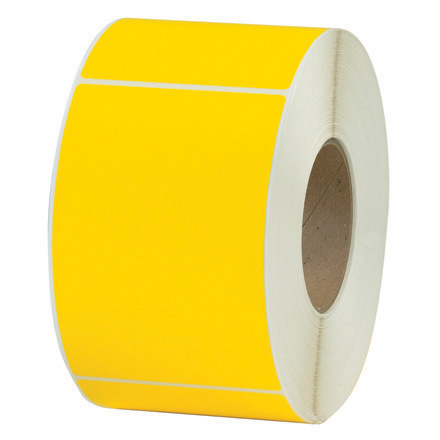 3 x 5" Yellow Thermal Transfer Labels - 4/Case