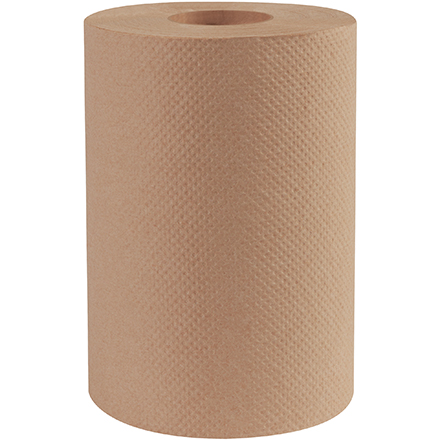 8" x 350'  Kraft Hard Wound Roll Towels - 12/Case