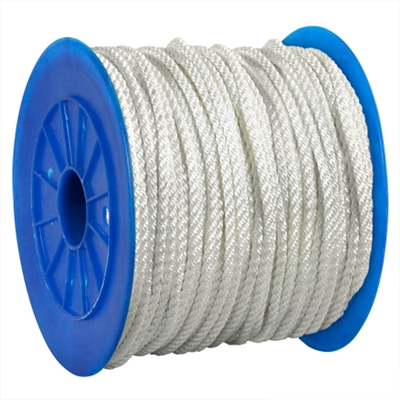 1/2", 5,670 lb, White Twisted Nylon Rope - 1/Case