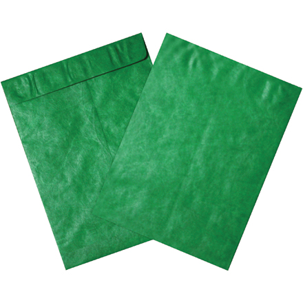 9 x 12" Green Tyvek® Envelopes - 100/Case