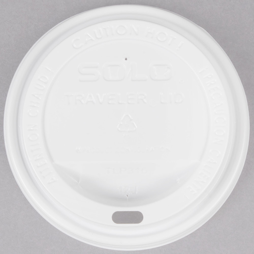 SOLO - WHITE LID Fits 12/16/20/24 oz Cups - 1000/Case