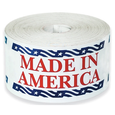 3 x 5" - "Made in America" Labels - 500/Roll