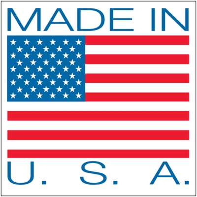 4 x 4" - "Made in U.S.A." Labels - 500/Roll