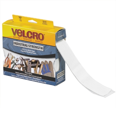 2" x 15' - White VELCRO® Brand Tape - Combo Packs - 1/Case