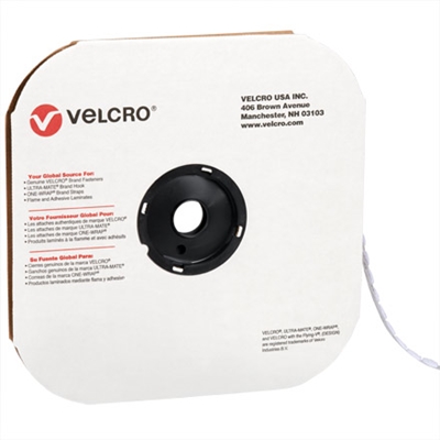 1/2" - Hook - White VELCRO® Brand Tape - Individual Dots - 1440/Case