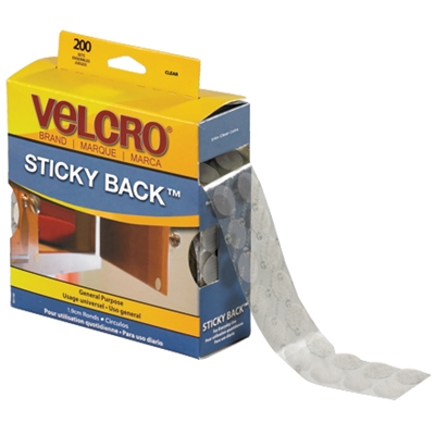 3/4" Dots - Clear VELCRO® Brand Tape - Combo Pack - 200/Case