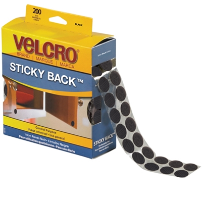 3/4" Dots - Black VELCRO® Brand Tape - Combo Pack - 200/Case