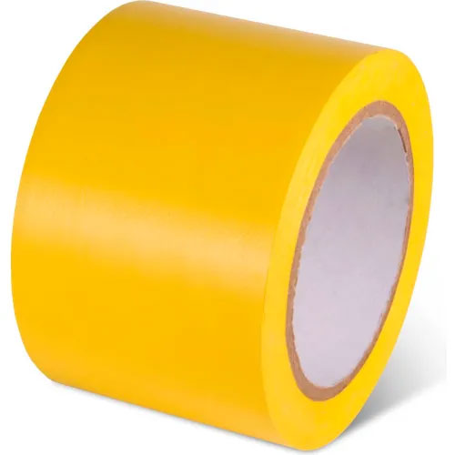 3" x 36 yds. Yellow  Solid Vinyl Safety Tape - 16/Case