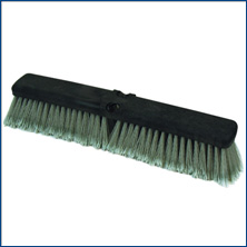 Feather Tip Push Broom Head 18" w/ handle - 1/CS